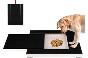 PZJFH Dog Nail Scratchboard Multifunctional Dog Scratch Board for Nails with Built-in Snack Box Sandpaper Wooden Dog Nail File Board Puppy Nail Grinding Pad Dog Paws Scratchboard for Pet Nail Care