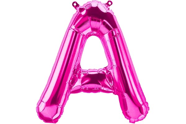 Ballons en plastique lettres roses - 40/80/100 cm pour anniversaire mariage fête décoration joyeux anniversaire JGA cadeau ballon de baudruche diplôme ballon géant ABI grand XXL fille (40 cm - A)