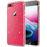 JETech Glitzer Hülle für iPhone 8 Plus/7 Plus, 5,5 Zoll, Bling Glitter Stoßfeste Stoßstange Handyhülle, Niedliche Glitzernde 