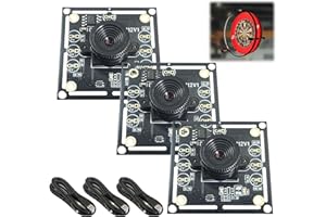 Kocusu 3 Satz OV9732 Kameramodul für Autodarts Kamera System mit 100 Grad Weitwinkel,3M Kabel,1280x720 30 fps,Gesichtserkennung,1 MP Brennweite Kompatibel mit Win XP,7,8,10,OS X und Linux
