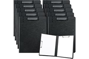 URbantin A4 Portapapeles con Pinza,10 Piezas Portapapeles con Tapa,Tableros con Pinza de Escritura, Carpetas con Pinza Clipboards A4,Negro