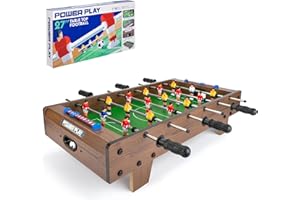 TOYRIFIC Power Play | Table Top Football Game, Wooden Outdoor Indoor Game for Kids and Adults, Large 27Inch
