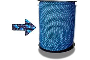 MADE IN NOMAD Knotty - Corde tressée 3mm x 100m - Paracorde Robuste, Ficelle Corde Multifonction pour Bricolage, Jardinage et drisse Bateau - Cordelette Idéale pour projets DIY, Bivouac, bushcraft - Made in France