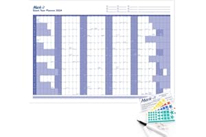 BUTLER AND HILL Mark-it 2024 Wall Planner - Giant Laminated Wall Calendar - 84cm X 117cm - A0 Size Wall Planner - Great For Offices, Schools, Students, Educators, Businesses