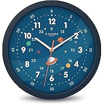 Cander Berlin MNU 2430 T Children's Wooden Clock 30.5 cm Animals Learning Clock Silent Analogue Children's Room No Ticking Noises for Boys and Cander Berlin MNU 2430 T Children's Wooden Clock 30.5 cm Animals Learning Clock Silent Analogue Children's Room No Ticking Noises for Boys and