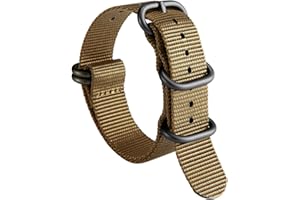 BINLUN Cinturino per Orologio in Nylon G10 Cinturini Militare Premium Balistico Multicolori per Uomo Donna 18 mm 19 mm 20 mm 21 mm 22 mm 23 mm 24 mm con Fibbia in Acciaio Inossidabile Argento/Nero