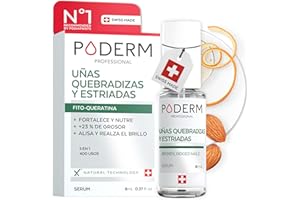 PODERM UÑAS FRÁGILES, RAYADAS Y DEBILITADAS | Tratamiento con plantas reparadoras, fortificantes, revitalizantes y nutritivas | Cuidado profesional pie/mano | Fácil & rápido | Hecho en Suiza
