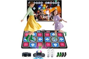 MIAROZ Dance Mat for Kids and Adults: 2-Player Electronic Dance Pad with HDMI for TV - Wireless Musical Exercise Game - Great for Party Fun & Birthday Gifts for Girls & Boys Ages 6+