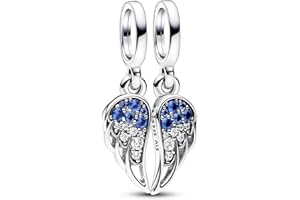 Pandora Moments Charms ze srebra próby 925, serce, skrzydło anioła