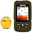 LUCKY Portable Sonar Fish Finder Boat Depth Fishing Fish Finders Waterproof Handheld Wireless Fishing Finder Kayak Transducer Depth Finders for Ice Fishing Sea