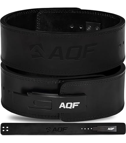 AQF 4 Lederen Gewichtheffende Riem Gevoerde Lumbaal