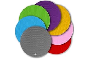 Cozihom Silicone Trivet Mat, Multifunction Cellular Silicone Pad, Hot Pads Non-Slip Silicone Insulation Mat, 7 Packs