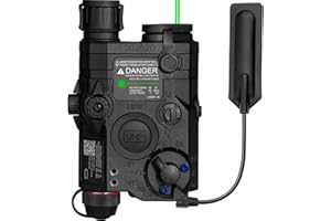 NURCIX PEQ-15 Pro Laser Visible Green + Blanc LED Flashlight (Tan) Noir