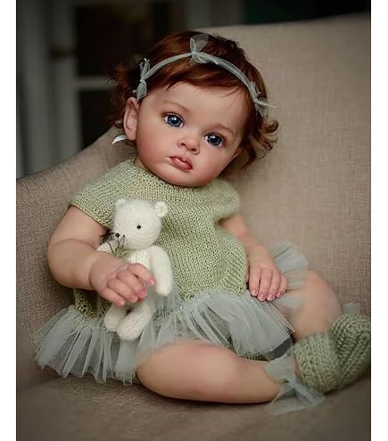 ZIYIUI 55 Cm Reborn Pop Meisje Zachte Vinyl Siliconen Babypop Met Gesloten Ogen