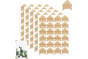 SNUGZEST 120Pcs Photo Corners for Scrap Book,Photos Mounting Sticker,Self-Adhesive Paper Corner Stickers,Photo Stick Corners,Picture Corners Stickers for Photo Albums Scrapbook DIY Craft(Color:Brown)