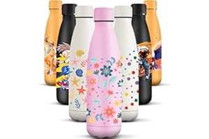 HoneyHolly Borraccia Termica, 500 ml Senza BPA, Bottiglia Termica, Isolamento a Doppia Parete, Borraccia, A Prova di Perdite, Acciaio Inossidabile 18/8, Borraccia Acciaio Inox per Sport, Scuola, Yoga