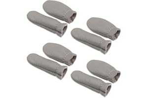 EUPHHONYCS 4 Pairs Leather Finger Protector Sewing Thimble Needle Felting Knitting Finger Protector Embroidery Crochet Protectors Needlework Handmaking Thimbles Pads for Hand Craft Sewing (Random Color)