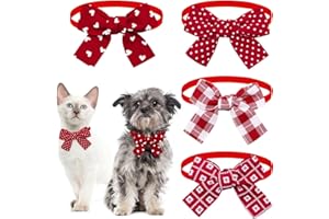 JEYORZY 4 pcs Papillon per cani e gatti, Papillon Regolabile, Cravatta per animali domestici, regolabile per cani e gatti papillon per animali domestici da sposa papillon formale per cuccioli collare