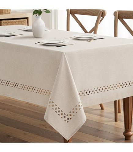 Pahajim tablecloth simple style wrinkle free elegant linen