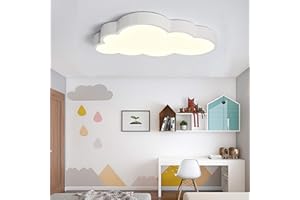 ENXING Plafoniera A LED Lampada Per Camera Da Letto Per Bambini Plafoniere Nuvole Bianche Ragazzi E Ragazze Dimmerabile Lampade Per Bambini Ambiente Da Letto Per Da Soffitto A Fumetto Paralume,Warmlight