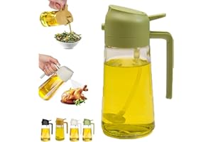 PNEDEODM 2024 New Oil Dispenser for Kitchen Spray, Oil Dispenser Bottle for Kitchen, 2 in 1 Oil Dispenser for Kitchen, Cooking Oil Spray Dispenser Bottle, Oil Dispenser and Sprayer for Kitchen (Green)