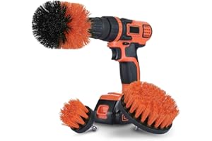 HUAWELL Cepillo de taladro, de cambio rápido, resistente, para exteriores, cerdas rígidas, cepillo de potencia