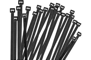 Bonison 100Pcs Zip Ties -12"/300mm Heavy Duty Zip Ties with 120 Pounds Tensile Strength, Black Cable Ties for Multi-Purpose Use Self-Locking UV Resistant Nylon Width 0.3"/7.62mm