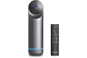 KanDao Meeting Pro - Cámara de videoconferencia Todo en uno de 360 Grados, Enfoque automático de Altavoz y cámara de reuniones de Audio y Video con Zoom Inteligente, para Salas de conferencias