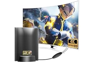 DTB TECH TV Aerial Indoor, TV Aerial with 250+ Miles Long Range Reception - Compatible Freeview Support 4K 1080P Local HDTV Channel,Contains 9.84 ft Coax Cable ＆ Booster