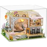 Kedi Temalı Minyat&uuml;r Kafe Yapma Seti &ndash; LED Işıklı Ahşap DIY Maket &ndash; Dekoratif Maket Kiti &ndash; Kendin Yap Hediye Seti