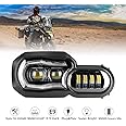 LED Scheinwerfer für Motorrad mit Angel Eyes DRL Montage, E-Mark E-Prüfzeichen, wasserdicht DC12-24 V Scheinwerfer für F650GS