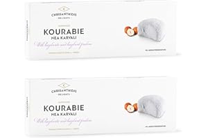 ‎CHRISANTHIDIS DELIGHTS Chrisanthidis S.A. Kourabie Buttergebäck mit Hazelnuessen und Hazelnusspraline, 2er Pack (2 x 200 g)