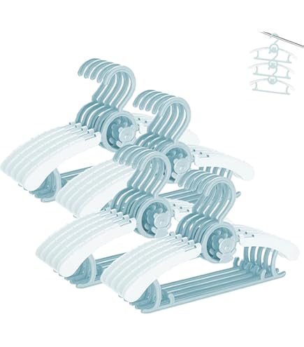 Grucce Bambini Impilabili 20pcs - Con Gancio Farfalla, Regolabili, Antiscivolo, Rosa E Bianco - Foto 7