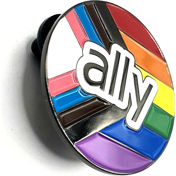 SNS Components LGBTQ Anstecknadel - Proud Ally Metall Brooch Mit Emaille