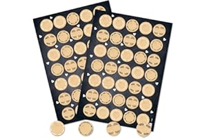 Logbuch-Verlag Lot de 70 petits autocollants ronds vierges en papier kraft marron beige naturel 3,2 cm - Petit cadeau pour invités, Noël, calendrier de l'avent.