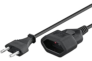 goobay 64616 Rallonge Europlug, Noir Europlug (Type C, CEE 7/16) > Prise européenne / 2m