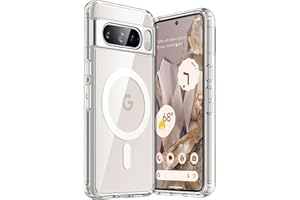 ‎JETECH JETech Etui Magnetyczne dla Google Pixel 8 Pro 6,7 Cala 2023, Kompatybilne z Akcesoriami MagSafe, Antywstrząsowy Ochronne Osłona Telefonu, Nieżółknący Twardy Przejaśniać PC Tył (Przezroczyste)