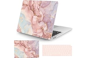 Vozehui kompatybilny z MacBooka Pro 13-calowy Laptop Case 2020 Release M1 A2338/A225/A2289 Touch ID, z marmurowym wzorem i etui na klawiaturę