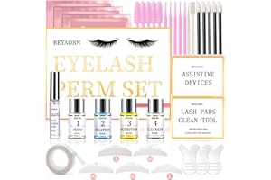 BEYAOBN Kit de Permanente de Pestañas, Kit de Elevación de Pestañas,Lifting Pestañas,Lash Lift Long Lasting Natural, Herramientas de Maquillaje Curling de Pestañas Salón Para Salón y Uso Doméstico