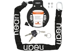 Bloqueo de cuadros con candado con anilla Nean Marco + cadena con clavija 5,5 x 900 mm, cadena y candado