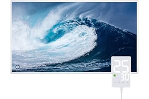 Hocosyme Pannello Radiante Infrarossi 500W con Termostato Touch - 80°-120°Temperatura di lavoro - Adatto per 3-8㎡Indoor - Montaggio a Parete - Onde