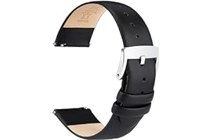 OTTOODY Bracelet de Montre en Cuir Libération Rapide 12mm 14mm 16mm 18mm 20mm 22mm, Ultra Doux Bande Bracelet Montre de Remplacement en Cuir de Veau pour Femme et Homme