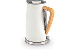 Swan SK14610WHTN Nordic Cordless Jug Kettle with Fast Boil Technology, Overheat Protection, Soft Touch Handle, 1.7L, 3KW, White