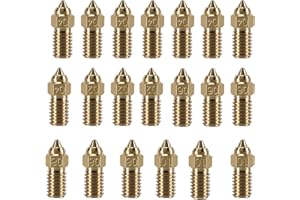 KOYOFEI 20PCS Brass Nozzle Kit for Neptune 4, 3D Printer Accessories 8PCS 0.4mm, 3PCS 0.2mm, 0.6mm, 0.8mm, 1.0mm Brass Nozzles Kit for Elegoo Neptune 4, Neptune 4 Pro