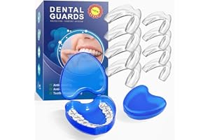 Gouttiere Dentaire Bruxisme Lot de 8, 2 Tailles Protecteurs Buccaux - MidingChai Goutiere Dent Bruxisme Thermoformable avec 2 Boites de Rangement, pour Grincement Dents