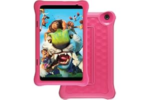 HiGrace Kids Tablet 8 inch, Android 11 Tablet for kids with Kidoz Installed, Parental Control, 2GB RAM+32GB ROM, 1280 * 800 FHD, WIFI, Bluetooth, Kids Edition Tablet with Protective Case (Pink)