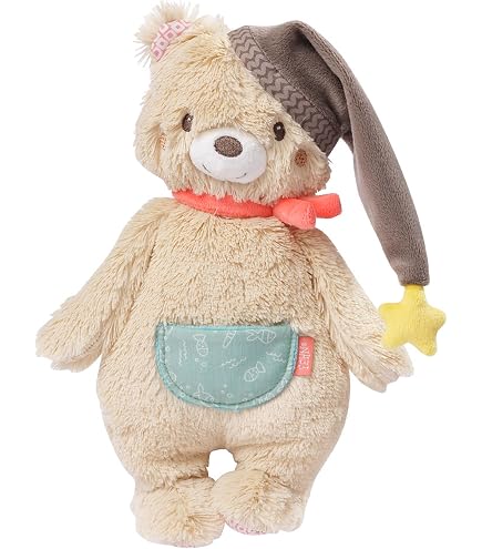 Fehn Doudou Bébé FehnNATUR Âne En Coton Bio – Doudou Sucette Avec Anneau De Fixation – Câlin Bio Dès La Naissance 0+ Mois
