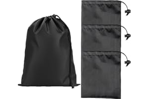 GRUVOX 4 Piece Travel Shoe Bag Portable Non-Woven Drawstring Shoe Bags Dust Proof Shoes Pouch Cloth Bags, Toy Boots Socks Bags Shoe Packing Organizers for Men Women Daily Home Travel Use