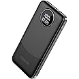 Power Bank 10,000mAh Fast Charging External Battery USB C Portable Charger with LED Digital Display 3 Outputs and 2 Inputs(Mysterious Black 2024)