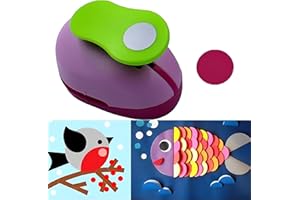 CINY Circle Punch Round Embossing Device, Scrapbook Paper Punchers, Random Color Circle Craft Punches Round Shape Paper Punches for Card Making DIY Albums Greeting Cards (1 pcs Diameter 9mm)